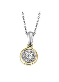 Goldmaid Damen Kette mit Anhänger "585 Gelbgold Glänzend 45 Diamant weiß", 45cm, 0,08 ct, Gold, L: 45cm B: 4.8mm, bunt, Gold, B:4.8mm, Halsketten