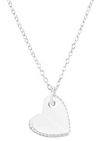 s.Oliver Damen Kette mit Anhänger "Herz, 2035756", Silber 925 (Sterlingsilber), L: 45cm, silber, Silber 925 (Sterlingsilber), Halsketten, mit