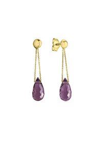 Celesta Damen Paar Ohrhänger "375 Gelbgold Amethyst", ONE-SIZE, Gold, gelb, Gold, Ohrringe