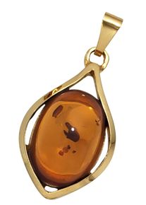 Jobo Damen Ketten-Anhänger "Anhänger mit Bernstein", Gelbgold 375, gelb, Gelbgold 375, Schmuckanhänger, 375 Gold