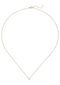 Jobo Damen Goldkette "Solitär", Gelbgold 750-Weißgold 750-Diamanten, L: 45cm, gelb, Gelbgold 750, Weißgold 750, Diamanten, Halsketten, 750 Gold