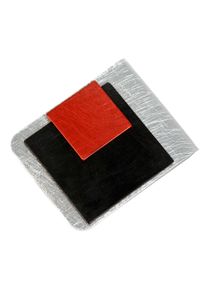 DeMarie Damen Brosche "Kragenklemme aus Aluminium gebürstet + gewolkt", rot, Metall, Broschen