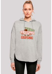 F4NT4STIC Damen Kapuzenpullover "Tis The Season Drivin Home", grau, casual, Gr. XS, Obermaterial: 100% Baumwolle, Pullover, Premium Qualität,