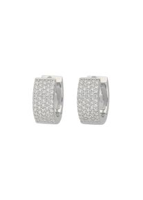 Vivance Damen Paar Creolen "Zirkonia Creolen", Silber 925 (Sterlingsilber), silber, Silber 925 (Sterlingsilber), Ohrringe