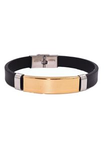 Firetti Herren Edelstahlarmband "Schmuck Geschenk Schmuck Geschenk", Edelstahl-Kautschuk-Silikon, gold, Edelstahl, Kautschuk, Silikon, Armbänder,