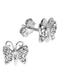 Firetti Mädchen Paar Ohrstecker "Schmuck Geschenk Silber 925 Ohrschmuck Schmetterling", Silber 925 (Sterlingsilber), silber, Silber 925