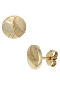 Jobo Damen Paar Ohrstecker, Gelbgold 333, gold, Gelbgold 333, Ohrringe, rund 333 Gold