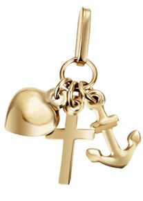Firetti Damen Ketten-Anhänger "Schmuck Geschenk Gold 375 Halsschmuck Anhänger Halskette LIEBE", Gelbgold 375, 0,47 g, gold, Gelbgold 375,