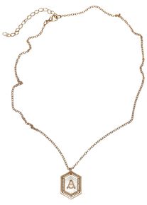 Urban Classics Halsreif "Urban Classics Unisex Letter Basic Necklace", one size, gold, Halsketten
