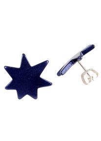 DeMarie Damen Paar Ohrstecker "Stern eloxiertes Aluminium", blau, Metall, Ohrringe