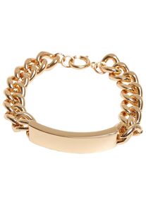 Urban Classics Damen Bettelarmband "Urban Classics Unisex Plate Bracelet", S/M, Eisen, gold, Eisen, Armbänder