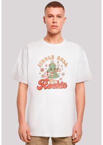 F4NT4STIC Herren T-Shirt "Jingle Bell Rockin Weihnachten", weiß, casual, Gr. S, Obermaterial: 100% Baumwolle, Shirts, Premium Qualität,