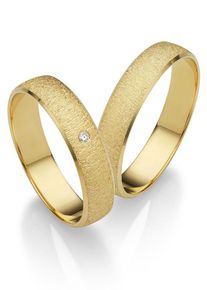 Firetti Trauring "Schmuck Geschenk Gold 375 Hochzeit Ehering "LIEBE"", 63, 0,01 ct SI = kleine Einschlüsse mit Brillant, Gelbgold 585, 4,5mm, gold,