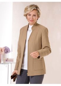 CLASSIC Damen Wolljacke, braun, Gr. 46, unifarben, 70% Schurwolle, 20% Polyamid, 10% Kaschmir, Jacken