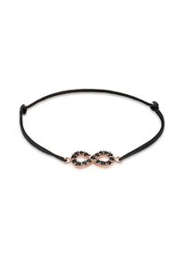 Elli Damen Armband "Infinity Endless Kristalle 925 Silber", 17cm,mit Steinen, Silber 925 (Sterlingsilber), schwarz, Silber 925 (Sterlingsilber),