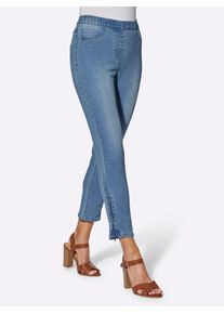 Damen 7/8-Jeans, blau, Gr. 46, unifarben, 78% Baumwolle, 20% Polyester, 2% Elasthan, Jeans