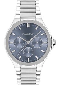 Calvin Klein Damen Multifunktionsuhr "VIBRANCY", silber, Armbanduhren, Armbanduhr, Quarzuhr, Damenuhr, Tag, Wochentag, Edelstahlarmband