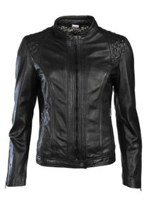 JCC Damen Bikerjacke "Cabira", schwarz, Gr. 40, Oberstoff: 100% Lammleder / Futter: 100% Polyester, Jacken