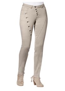 Inspirationen Damen 5-Pocket-Jeans, grau, Gr. 48, unifarben, 96% Baumwolle, 4% Elasthan, Jeans