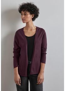 Street One Damen Strickjacke, rot, casual, Gr. 36, unifarben, Stoff, 51% Viskose, 30% Polyester, 19% Nylon, Strickjacken, aus Feinstrick