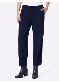 Heine Damen Webhose, blau, Gr. 38, unifarben, 64% Polyester, 32% Viskose, 4% Elasthan, Hosen