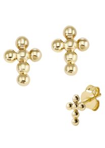 Firetti Paar Ohrstecker "Schmuck Geschenk Silber 925 Ohrschmuck Kreuz", Silber 925 (Sterlingsilber), gold, Silber 925 (Sterlingsilber), Ohrringe,
