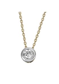 Goldmaid Damen Kette mit Anhänger "375 Gelbgold Glänzend 1 Brillant weiß", 45cm, 0,10 ct, Gold, L: 45cm B: 4.8mm, bunt, Gold, B:4.8mm, Halsketten