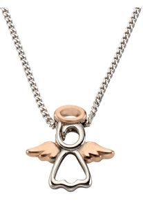 Firetti Mädchen Kette mit Anhänger "Schmuck Geschenk Silber 925 Halsschmuck Halskette Panzerkette Engel", Silber 925 (Sterlingsilber), L: 45cm, rosa,