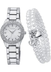 Damen Quarzuhr, silber, ANISTON JEWELRY & WATCHES, Armbanduhren, Armbanduhr, Damenuhr, Schmucksteine, neue Kollektion