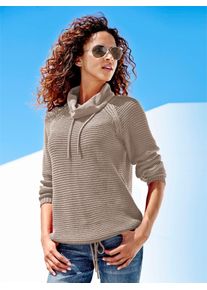 Inspirationen Damen Rollkragenpullover "Pullover", grau, Gr. 38, unifarben, 100% Baumwolle, Pullover