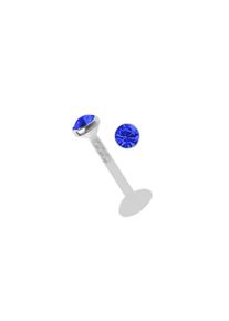 Adelia´s ADELIA ́S Damen Dehnschnecke "Piercing Ohrpiercing", blau, modisch, Titan, Piercings, Teflon ist Allergiefrei und als Erstpiercing zugelassen