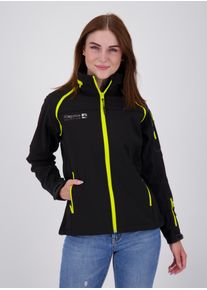 DEPROC Active Damen Softshelljacke "STANLEY PEAK WOMEN", schwarz, sportlich, Gr. 36, 96% Polyester; 4% Elastan, Jacken, abtrennbare Ärmel