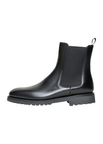 Henry Stevens Damen Schlupfboots "Ella CB1 Businessschuh", Gr. 4, schwarz, Leder, klassisch, Schuhe, Damen Chelsea Boots Leder handgefertigt,