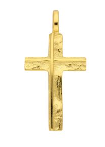 Adelia´s ADELIA ́S Damen Ketten-Anhänger "585 Gold Kreuz Anhänger", Gold, gold, Gold, Schmuckanhänger, Goldschmuck für Damen & Herren