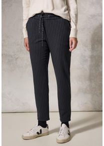 Cecil Damen Stoffhose, grau, casual, Gr. XL, gestreift, Stoff, 42% Nylon, 39% Viskose, 14% Polyester, 5% Elasthan, Hosen, Middle Waist