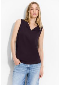 Cecil Damen Blusentop, rot, casual, Gr. S, unifarben, Stoff, 100% Viskose, Blusen, aus softer Viskose