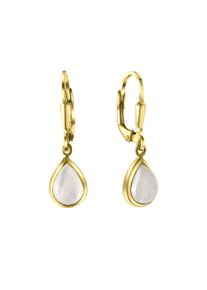 Vivance Damen Paar Ohrhänger "375/- Gelbgold Mondstein", ONE-SIZE, Gold, gelb, Gold, Ohrringe