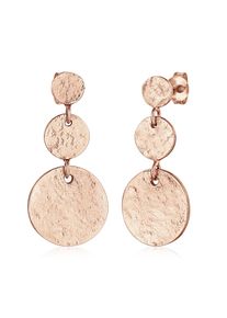 Elli Damen Paar Ohrstecker "Ohrhänger Plättchen Vintage Antique 925 Silber", OneSize, ohne Stein, Silber 925 (Sterlingsilber), rosa, Silber 925