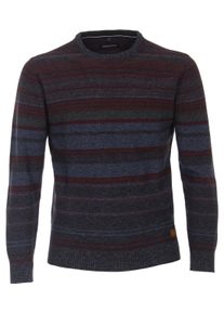 Casamoda Herren Strickpullover "Casamoda Pullover gestreift", rot, Gr. M, 94% Baumwolle, 6% Polyamid, Pullover