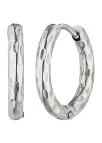 Jobo Damen Paar Creolen, Edelstahl, silber, Edelstahl, Ohrringe, Edelstahl 16 mm