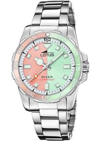 Lotus Damen Quarzuhr, silber, Armbanduhren, Armbanduhr, Damenuhr, Edelstahlarmband, bis 10 bar wasserdicht