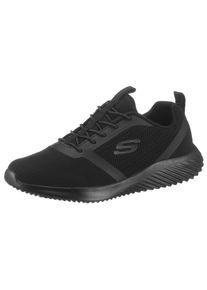 Skechers Herren Slip-On Sneaker "BOUNDER", Gr. 44, schwarz, Textil, Synthetik, sportlich, Schuhe, Slipper, Sommerschuh, Freizeitschuh mit leichter