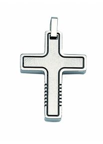 Adelia´s ADELIA ́S Herren Ketten-Anhänger "Edelstahl Kreuz Anhänger", Edelstahl, silber, Edelstahl, Schmuckanhänger, Edelstahlschmuck für Herren