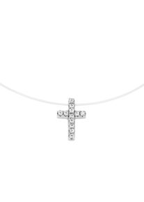 Smart Jewel Damen Collier "Anhänger Kreuz, Silber 925", 45cm, Silber 925 (Sterlingsilber), silber, Silber 925 (Sterlingsilber), Halsketten