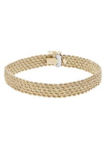 Firetti Damen Armkette "Schmuck Geschenk Gold 585 Armschmuck Armband Goldarmband Kordel", 19,5, Gelbgold 585, gold, Gelbgold 585, Armbänder