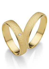 Firetti Trauring "Schmuck Geschenk Gold 375 Hochzeit Ehering "LIEBE"", 52, ohne Brillant, Gelbgold 375, 4,5mm, gold, Gelbgold 375, Fingerringe, Made