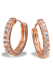 Goldmaid Damen Paar Creolen, Silber 925 (Sterlingsilber), rosa, Silber 925 (Sterlingsilber), Ohrringe