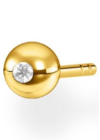 Thomas Sabo Damen Single-Ohrstecker "weißer Stein gold, weißer Stein silber, H2130-051-14, H2130-414-14", Silber 925 (Sterlingsilber), gold, Silber
