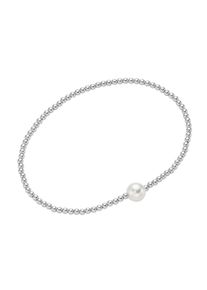 Smart Jewel Damen Armband "Silber-Kugeln und Glasperle, Silber 925", 15cm, Silber 925 (Sterlingsilber), silber, Silber 925 (Sterlingsilber), Armbänder