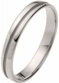 Firetti Trauring "Schmuck Geschenk Gold 375 Hochzeit Ehering "LIEBE"", 19, ohne Brillanten, Weißgold 375, 3,5mm, weiß, Weißgold 375, Fingerringe,